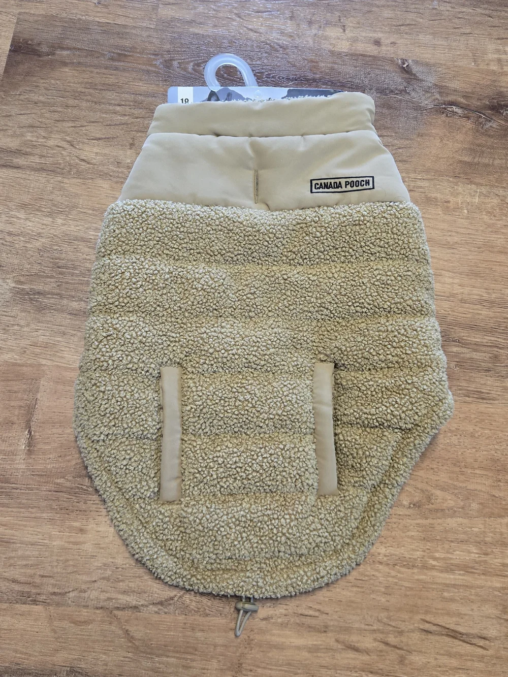 New! 18in Canada Pooch Tan Cool Factor Puffer Jacket Dog Puppy